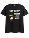 Men's Coffee Print Crew Neck T-shirt