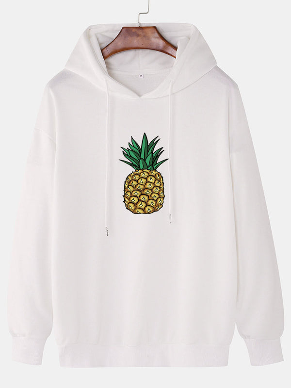 Pineapple Print Hooded Sweatshirt