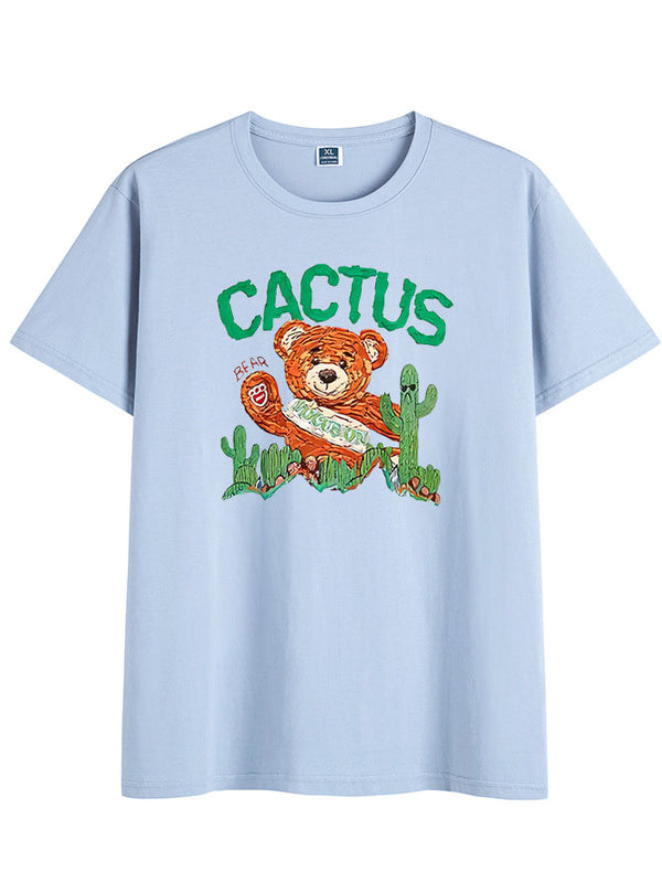Creative Bear Crew Neck Short Sleeve T-Shirt