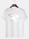 Round Moon Crew Neck Loose Fitting T-shirt