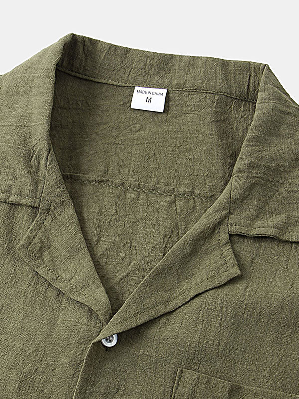 Cotton And Linen Thin T-Shirt Set