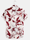 Leaf Print Resort Style Shirt