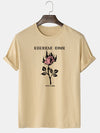 Roses Round Neck Short Sleeve T-shirt
