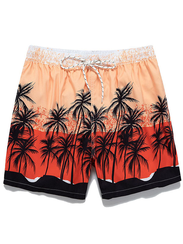 Coconut Contrast Drawstring Beach Shorts
