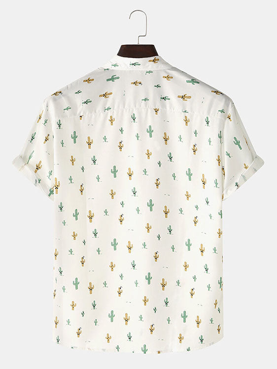 Crushed Cactus Print Shirt