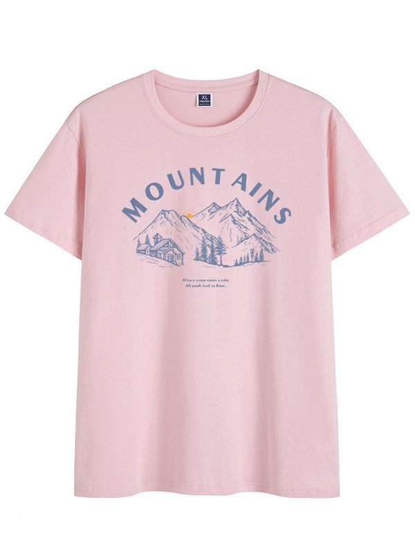 Men's Mountain Print Short Sleeve T-Shirt