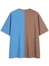 Color Blocking Round Neck Casual T-Shirt