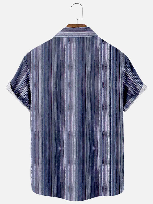 Striped Simple Casual Short Sleeve Shirt