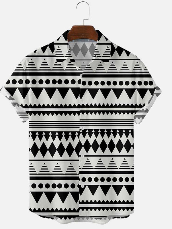 Creative Multi-Pattern Casual Shirt