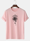 Floral Crew Neck Loose Fitting T-shirt