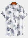 Hawaiian Leaf Print Casual Shirt