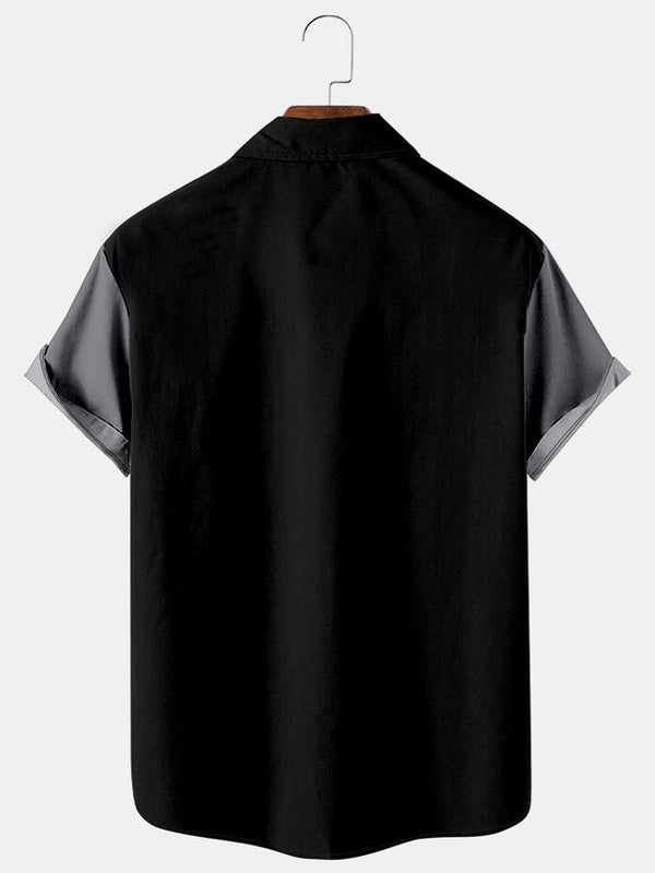 Creative Skull Graphic Short Sleeve Casual Shirt