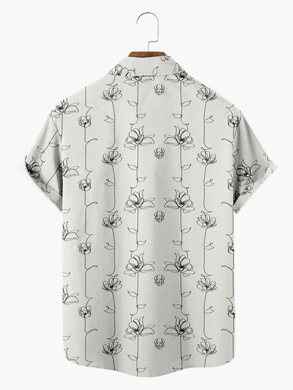 Flower Series Printed Casual Shirt