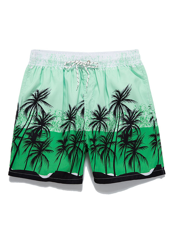 Coconut Contrast Drawstring Beach Shorts