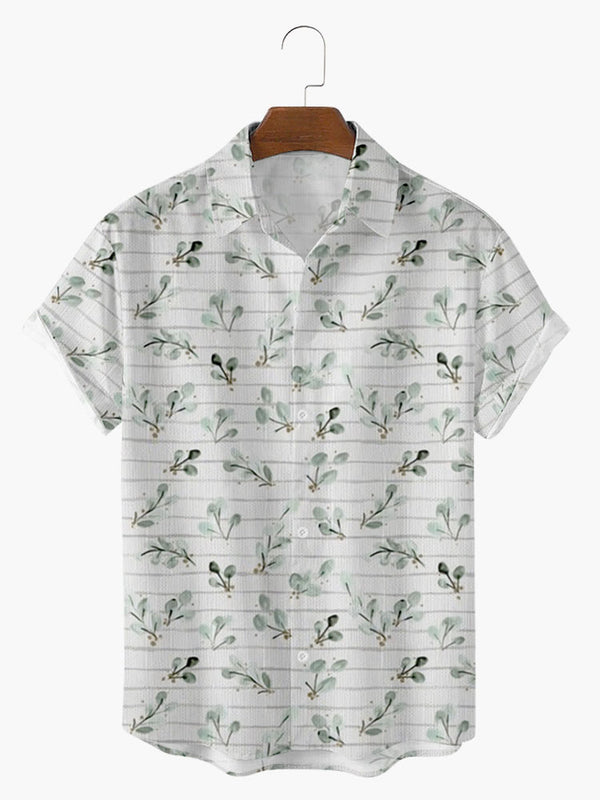 Leaf Floral Print Casual Shirt