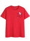 Creative Pocket Animal Short Sleeve T-shirt