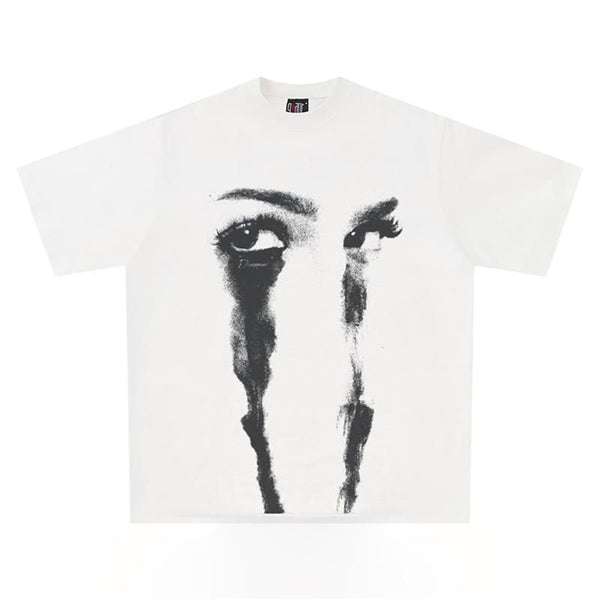 Men's Tear Eyes Harajuku Print T-Shirt