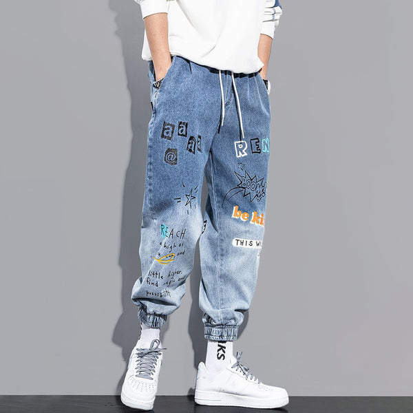 Men's Fashion Printed Cargo Jeans