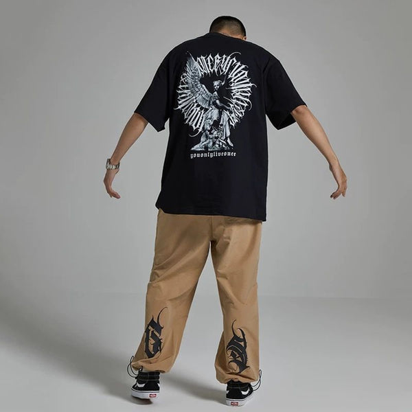 Street Chicano Hip Hop Print T-Shirt