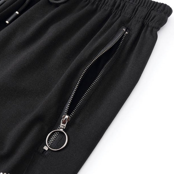 Men's Fashion Street Zipper Luxury Casual Sweatpants