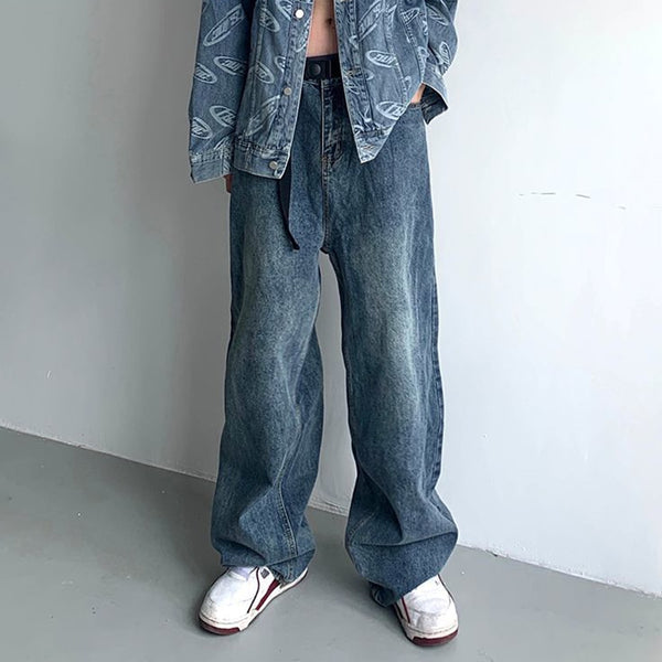 American Men's Street Hip Hop Sports Loose Jeans
