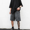 Trendy men's high street washed loose sports shorts with holes