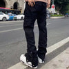 Men's High Street Hip Hop Trendy Slim Straight Cargo Pants