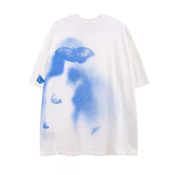 Hip-hop street cotton casual print short-sleeved men's T-shirt