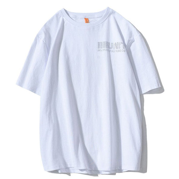 High street retro cotton loose short-sleeved men's T-shirt