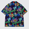 Y2y street retro print shirt shorts two-piece set