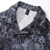 Men's Retro Dark Two-dimensional Casual Floral Shirt