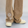 Men Street Hiphop Embroidered Straight-Leg Jeans