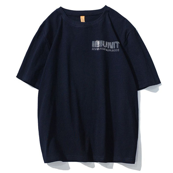 High street retro cotton loose short-sleeved men's T-shirt