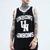 American style street personality print sleeveless sports vest for men