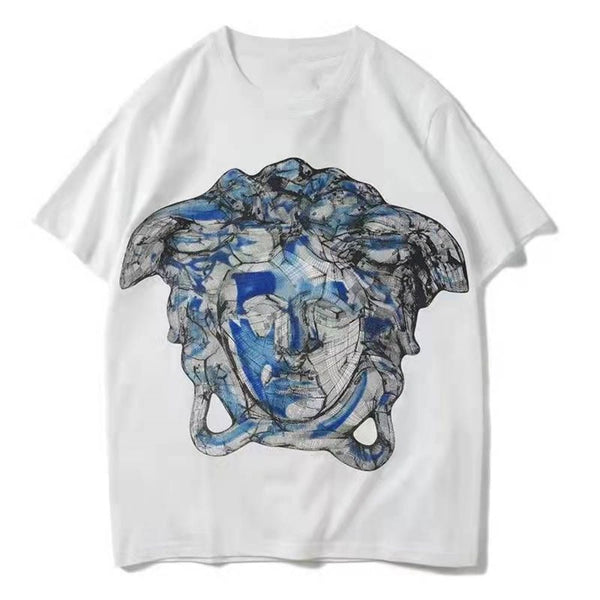 Summer pure cotton casual round neck printed men's T-shirt