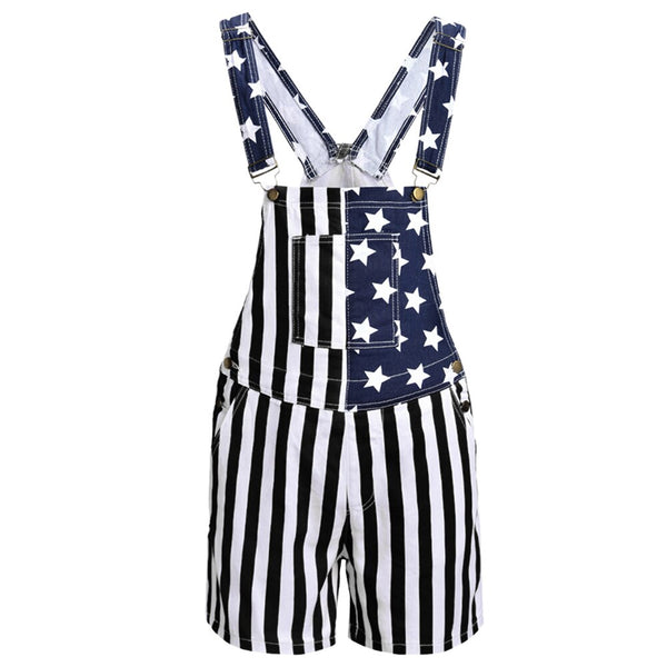 New flag pattern design couple overalls
