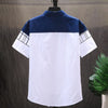 Men's Patchwork Colorblock Short Sleeve Shirt