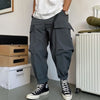 American style large pocket functional men's overalls
