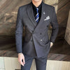 Business suit men's handsome slim fitting double-breasted professional suit