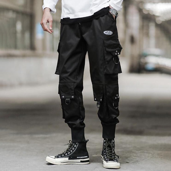 Spring and autumn men's loose all-match street hip-hop functional trousers