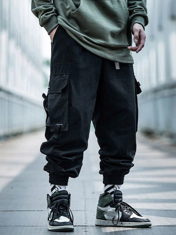 Men's autumn loose overalls with national trendy functional design