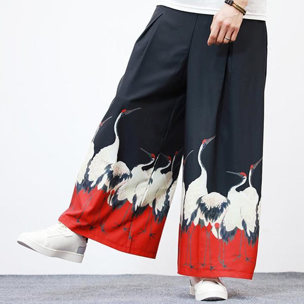 Japanese fashion men's and women's loose sports pants