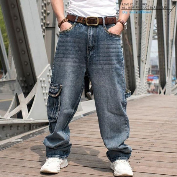 Men's Loose Multi Pocket Hip Hop Jeans