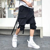 Harajuku Hip Hop Multi-Pocket Ribbon Men's Cargo Shorts