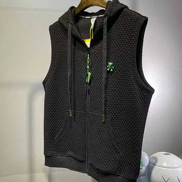 Mens Personalized Zippered Hooded Vest