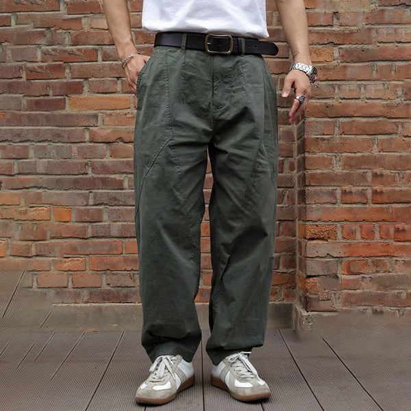 Men's casual loose solid color wide-leg pants