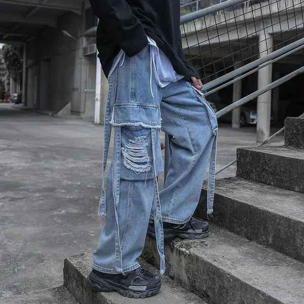 Men's Harajuku Vintage Loose Pocket Jeans