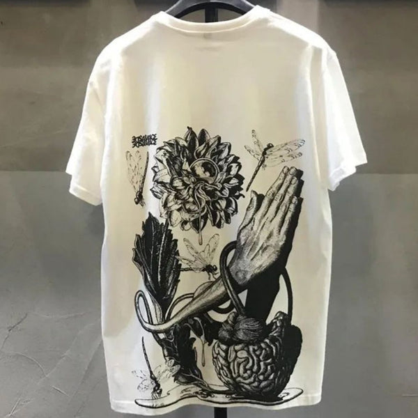 Mens Cotton Hand-Painted T-shirt