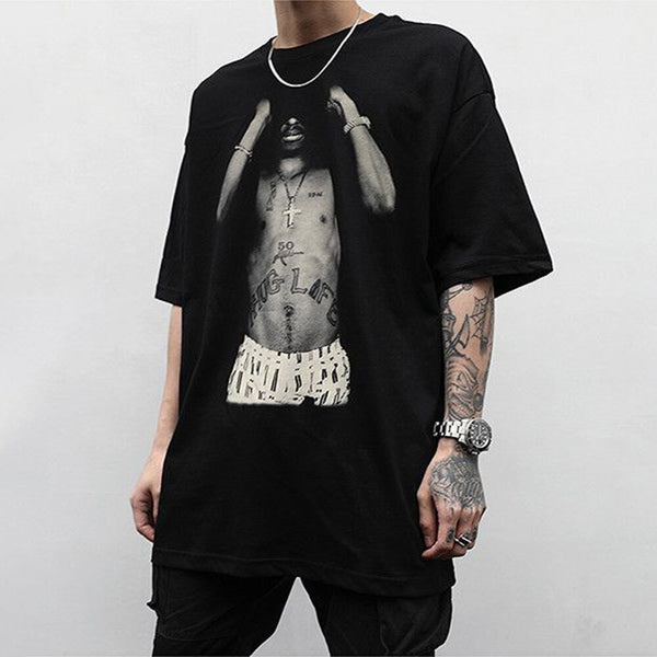 Men's Chicano Abstract Print Hip Hop T-Shirt