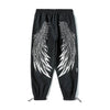 Men's Hip Hop Angel Wings Print Track Pants